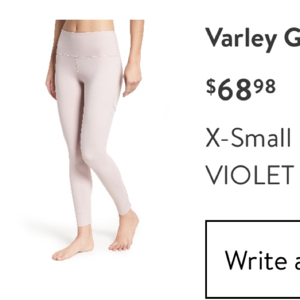 NWT Varley Gaines High Waist Leggings XS Violet Ice